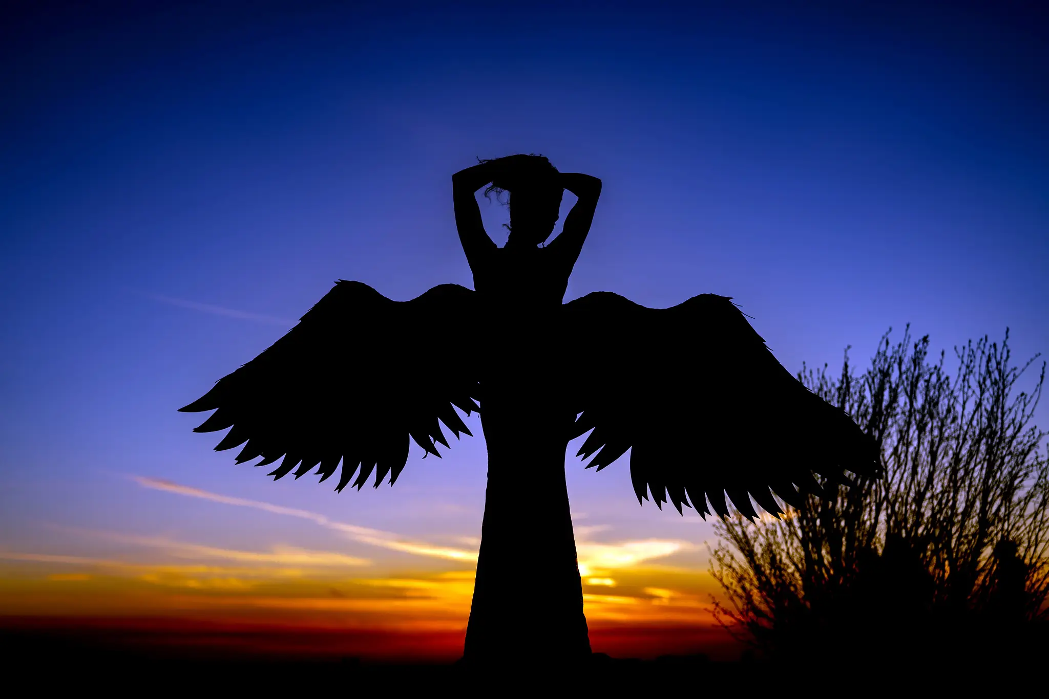 Sunset silhouette photography on the Palouse